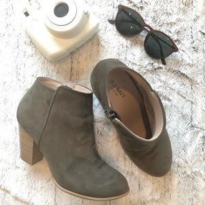 Old Navy Suede Green Booties